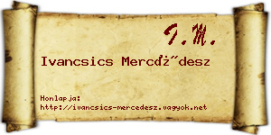 Ivancsics Mercédesz névjegykártya